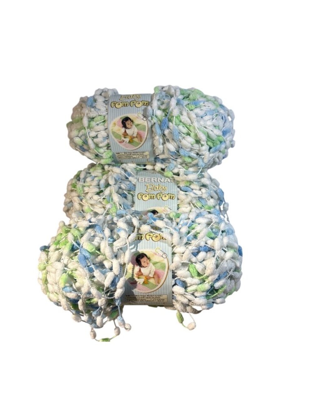 Bernat Baby Pom Pom Yarn Funny Prints Super Bulky 100g